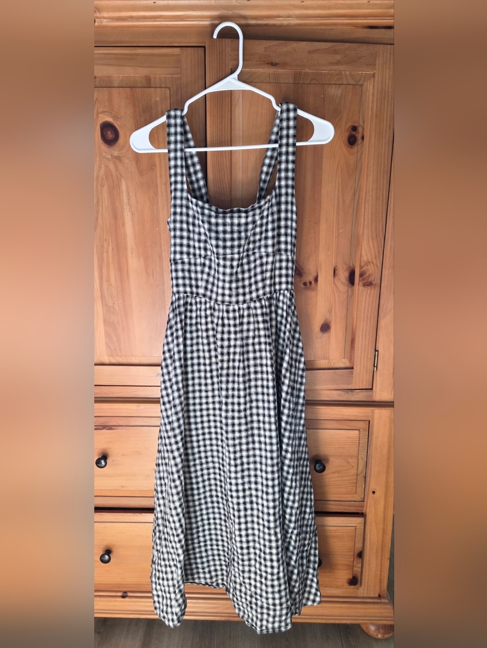 100% European Linen Fit & Flare Midi Dress